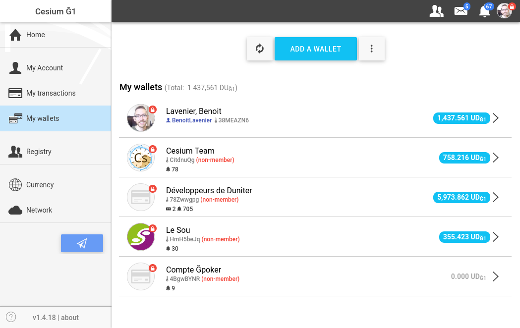 Watch multiple wallets