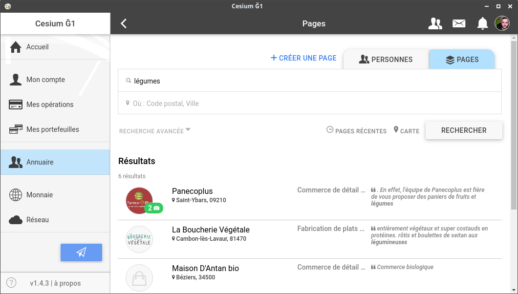 Trouvez les entreprises qui acceptent la Ğ1