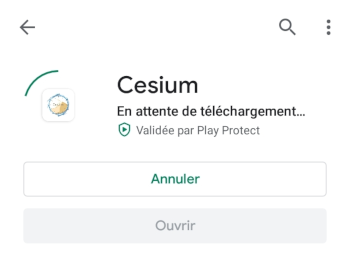 Cesium : installation en cours