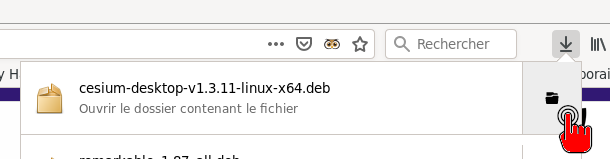 page de téléchargement Cesium.app.