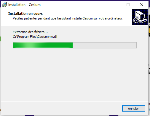 Installation de Cesium en cours...